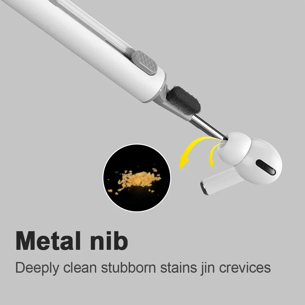 3 in 1 Sliding Cleaning Pen for Earphones Brush for Airpods 3 Pro Series Case Headsets Cleaners Earbuds Cleaning Tools